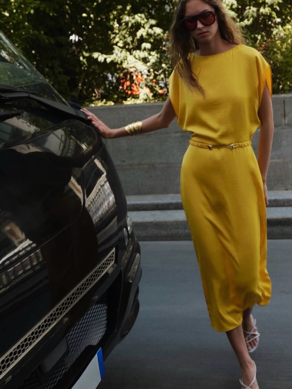 ZARA Belted Satin-effect MIDI Dress NWT (S)